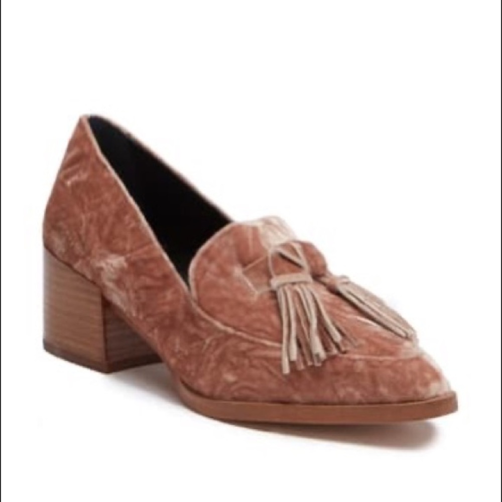 Rebecca Minkoff Edie Loafer in Berry Suede 7.5